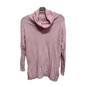 Kinross Cashmere Pink Cashmere Blend Mock Neck Sweater Pink Size Small